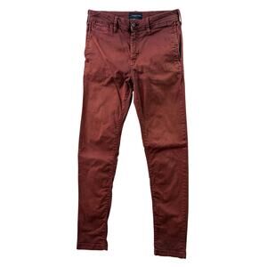 American Eagle Extreme Flex Skinny Straight Chinos – Burgundy – Size 29x34